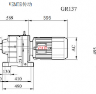 R137-Y180L4-4P-M4-0°減速機(jī)型號(hào)大全及尺寸