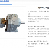 R107R77DV112M4/BWG/HF/VS-380/4.0KW/7.3RPM減速電機(jī)型號(hào)解析