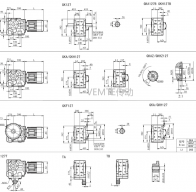 KC127 KCA127 KCF127 KCAF127減速機(jī)電機(jī)型號及尺寸圖