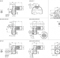 P10 PF10 PK10 PKF10減速機電機型號大全及尺寸圖紙