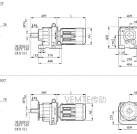 R10 RF10 RX10 RXF10減速機電機型號以及尺寸圖紙