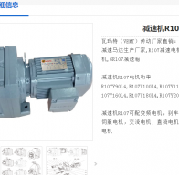 減速電機(jī)R107 DRN160M4/BE20HF型號解析